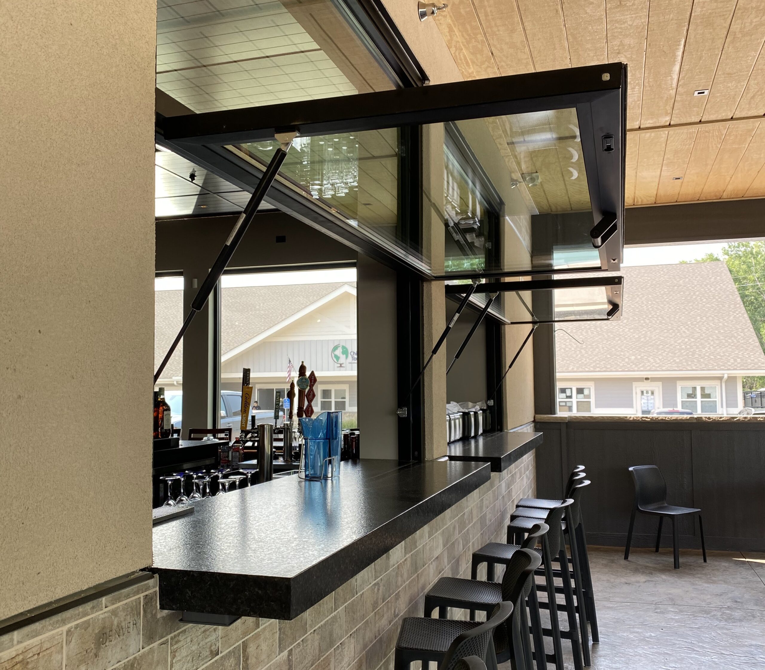 pass thru awning window in bar